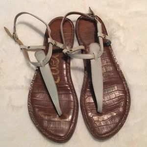 Sam Edelman white Gigi flat sandal, 7.5